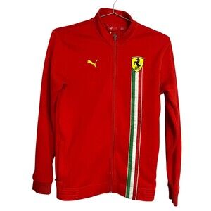 Puma Scuderia Ferrari Itaian Flag Raching Track Jacket Kids's Size XL F1 Athlete